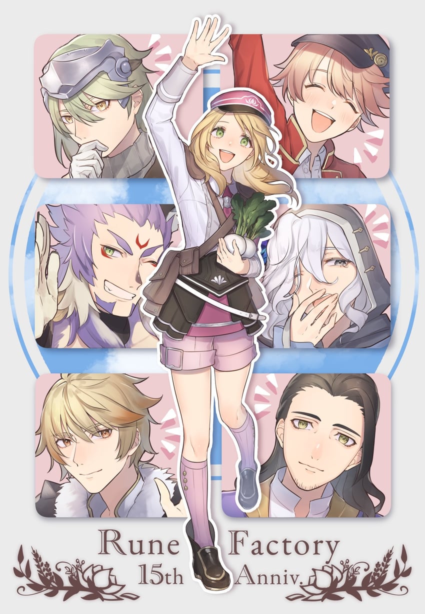 alice, martin, cecil, ryker, murakumo, and 2 more (rune factory and 1 more) drawn by comumo