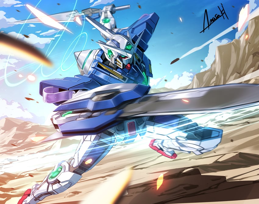 gundam exia (gundam and 1 more) drawn by amasaki_yusuke