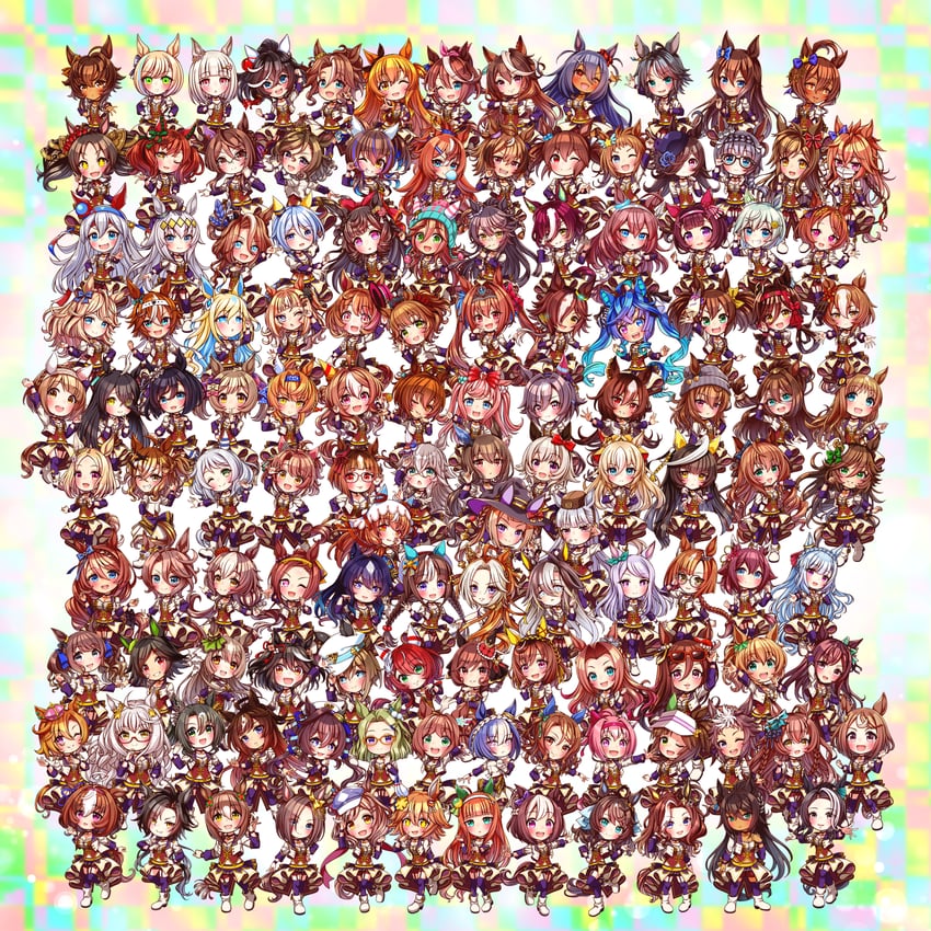 agnes tachyon, manhattan cafe, rice shower, gold ship, daiwa scarlet, and 120 more (umamusume) drawn by sugimotty_nova