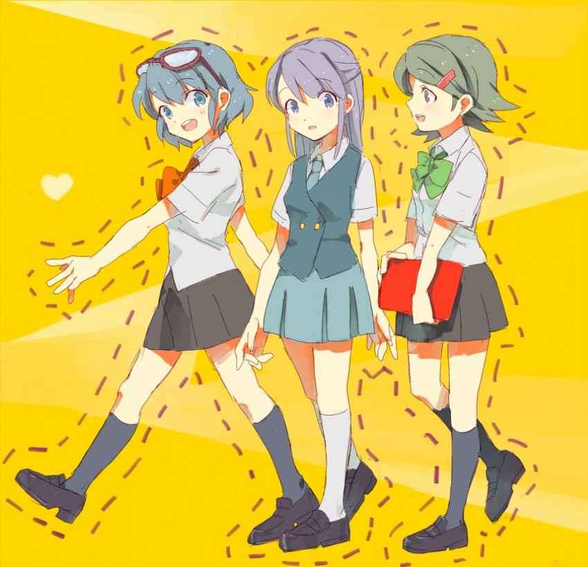 otonashi haruna, kudou fuyuka, and kino aki (inazuma eleven) drawn by 01_0219