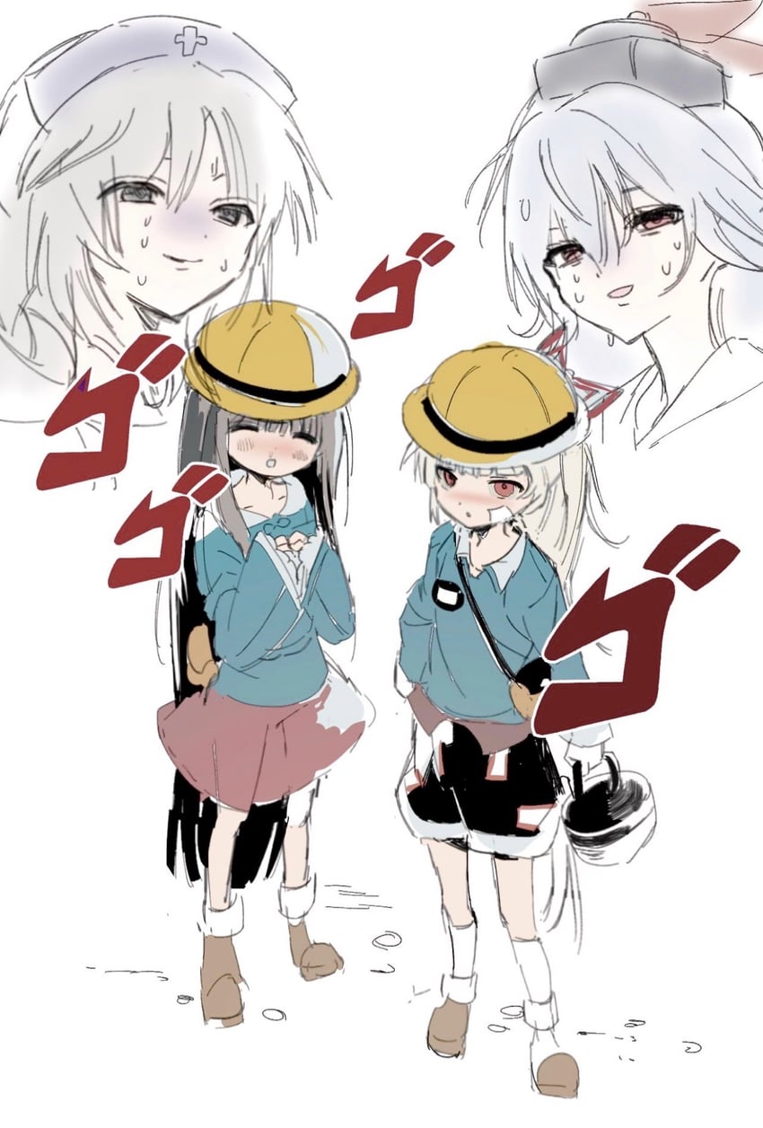 fujiwara no mokou, kamishirasawa keine, houraisan kaguya, and yagokoro eirin (touhou) drawn by sesmkun