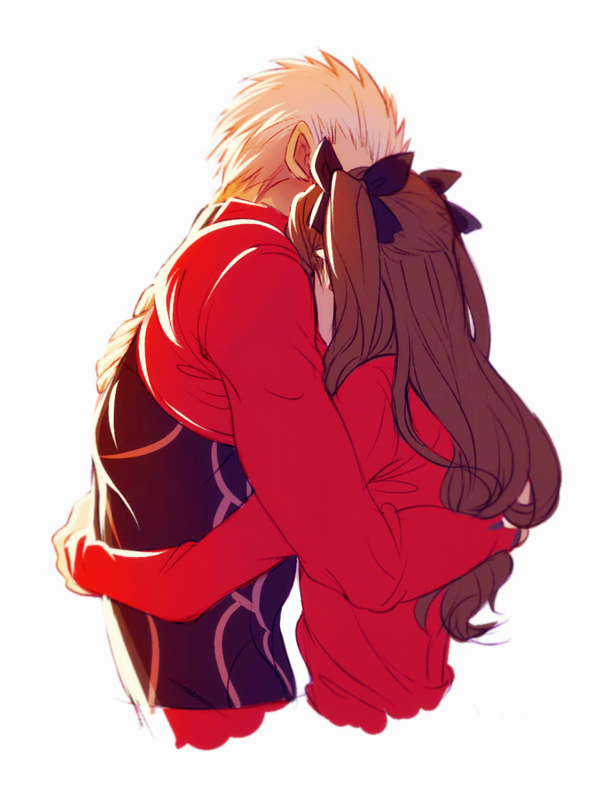 tohsaka rin and archer (fate and 1 more) drawn by yaoshi_jun