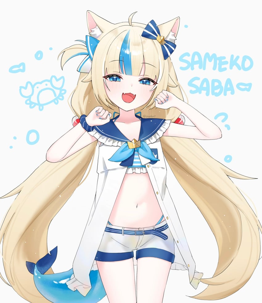 sameko saba (indie virtual youtuber) drawn by chiadan7