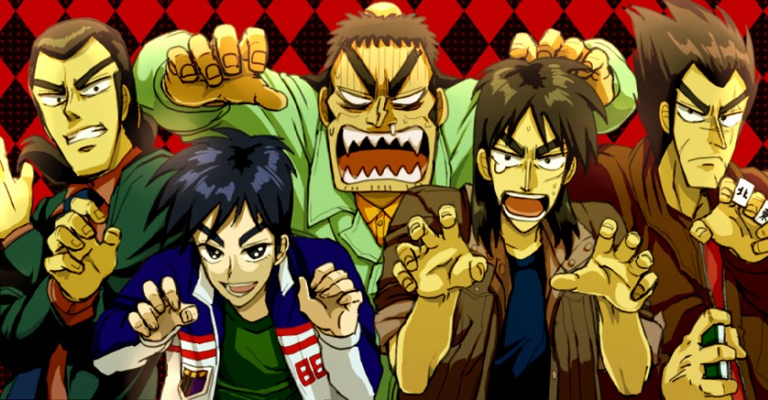 itou kaiji, akagi shigeru, ukai zero, morita tetsuo, kudou gai, and 1 more (kaiji and 7 more) drawn by t_k_g