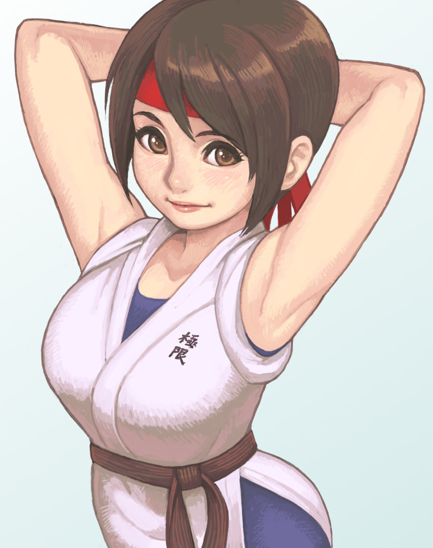 yuri sakazaki (the king of fighters and 2 more) drawn by maou_alba
