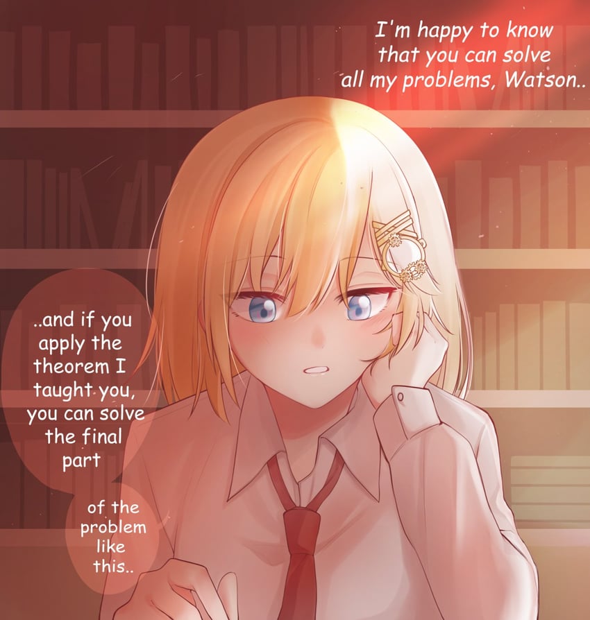 watson amelia (hololive and 1 more) drawn by mittsu