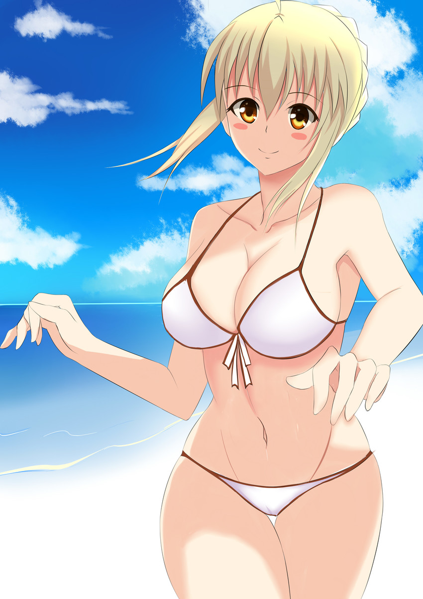 artoria pendragon and saber (fate and 1 more) drawn by ice_spirit_tarot