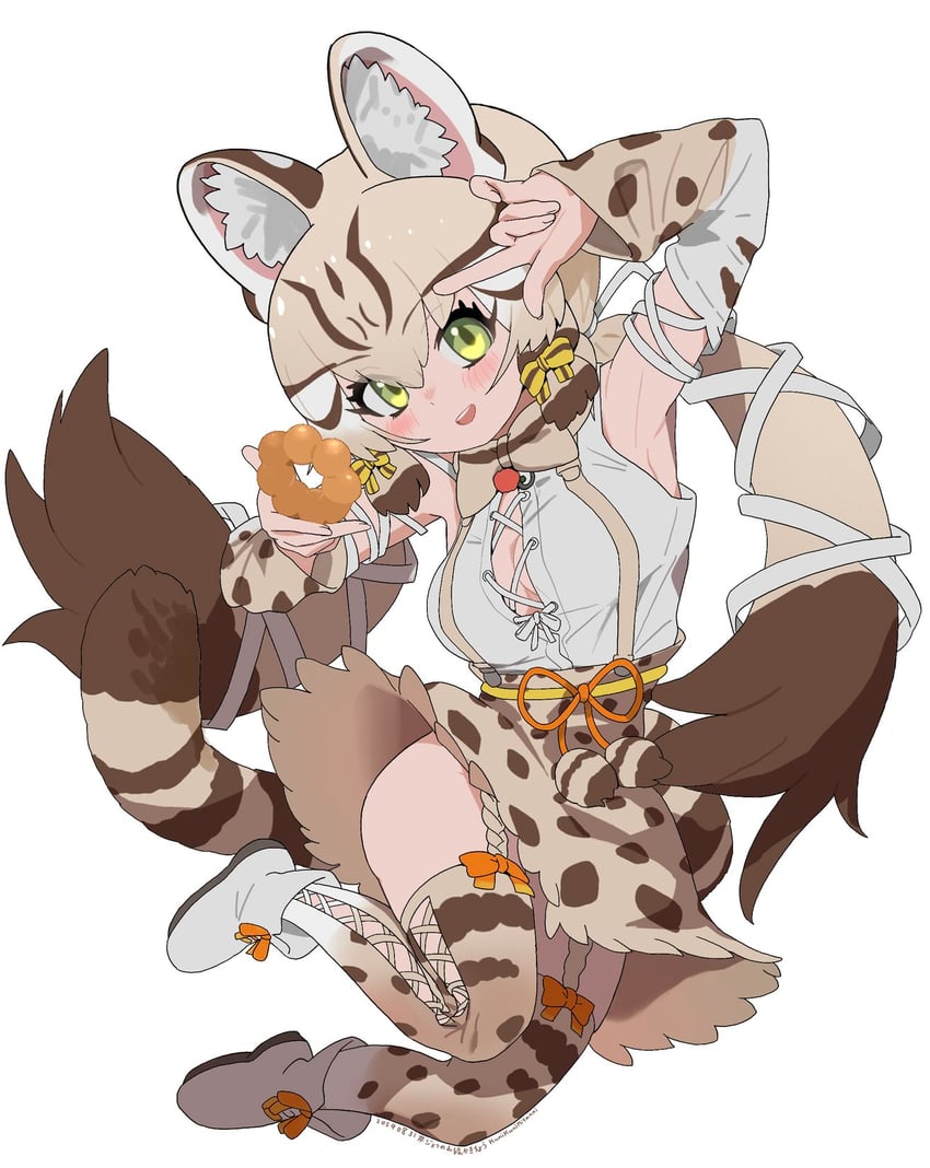 geoffroy's cat (kemono friends and 1 more) drawn by kunikuni_(kunihiro2005)