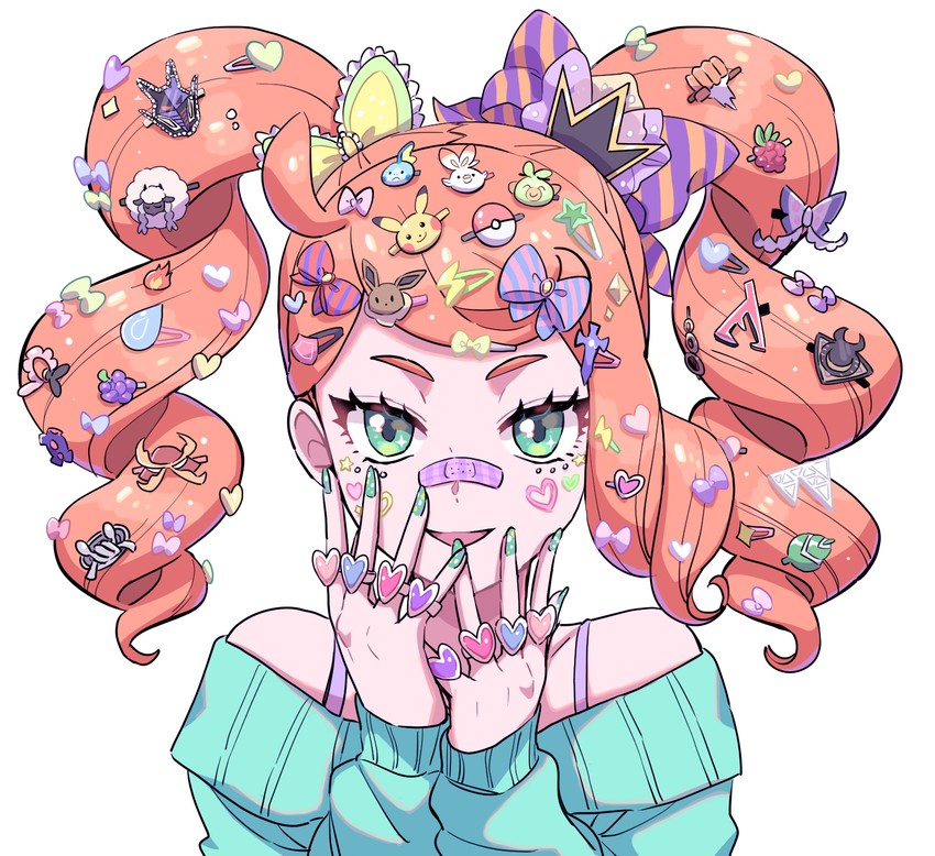 pikachu, eevee, sonia, scorbunny, sobble, and 3 more (pokemon and 1 more) drawn by dede_(qwea_00000)