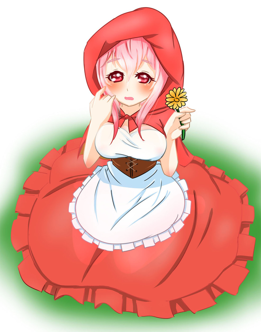 super sonico and little red riding hood (nitroplus and 1 more) drawn by aki_sakura