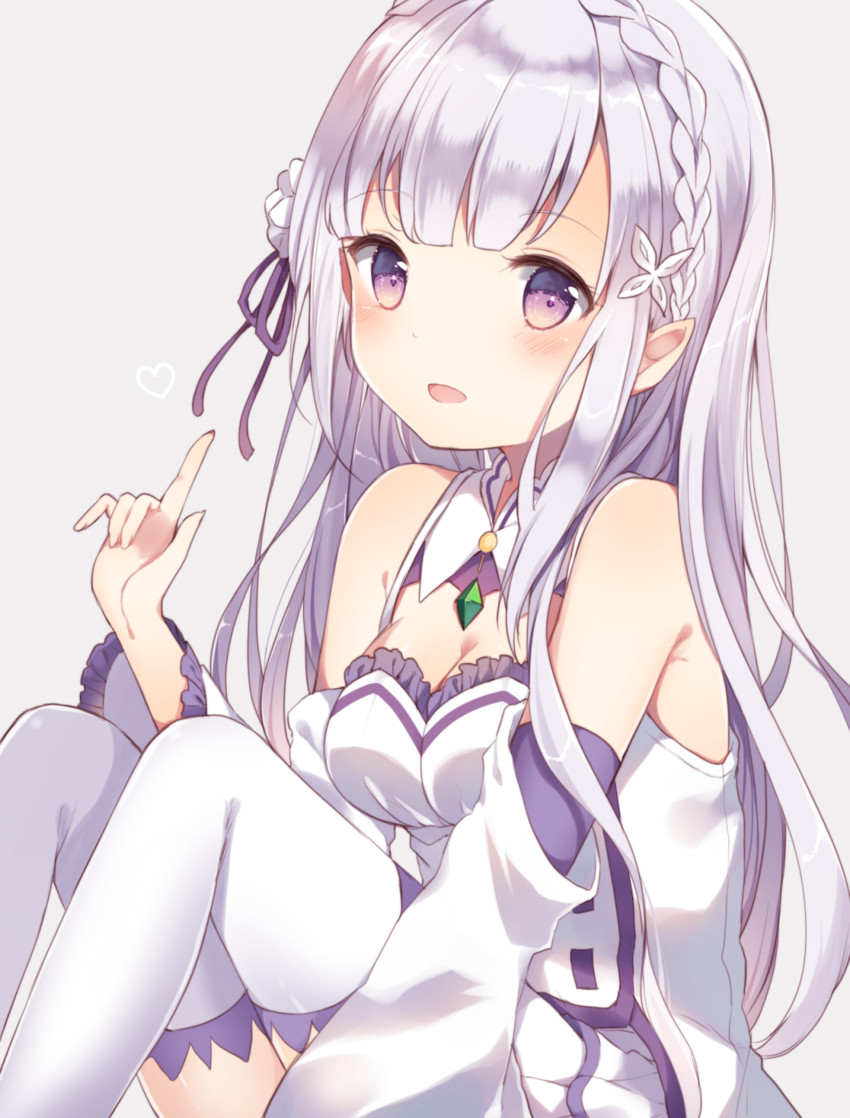 emilia (re:zero kara hajimeru isekai seikatsu) drawn by shiino_sera