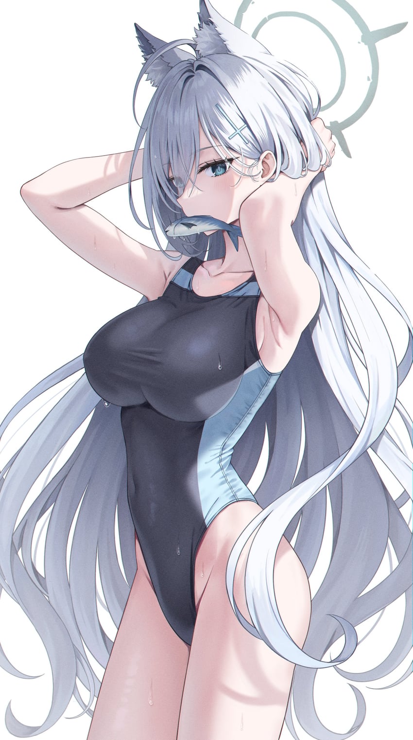 shiroko and shiroko terror (blue archive) drawn by ojyomu