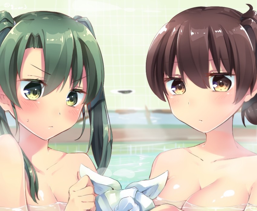 kaga and zuikaku (kantai collection) drawn by navy_(navy.blue)