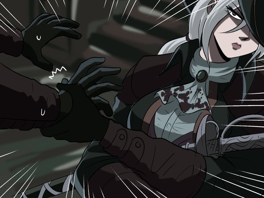 hunter and lady maria of the astral clocktower (bloodborne) drawn by tina_fate