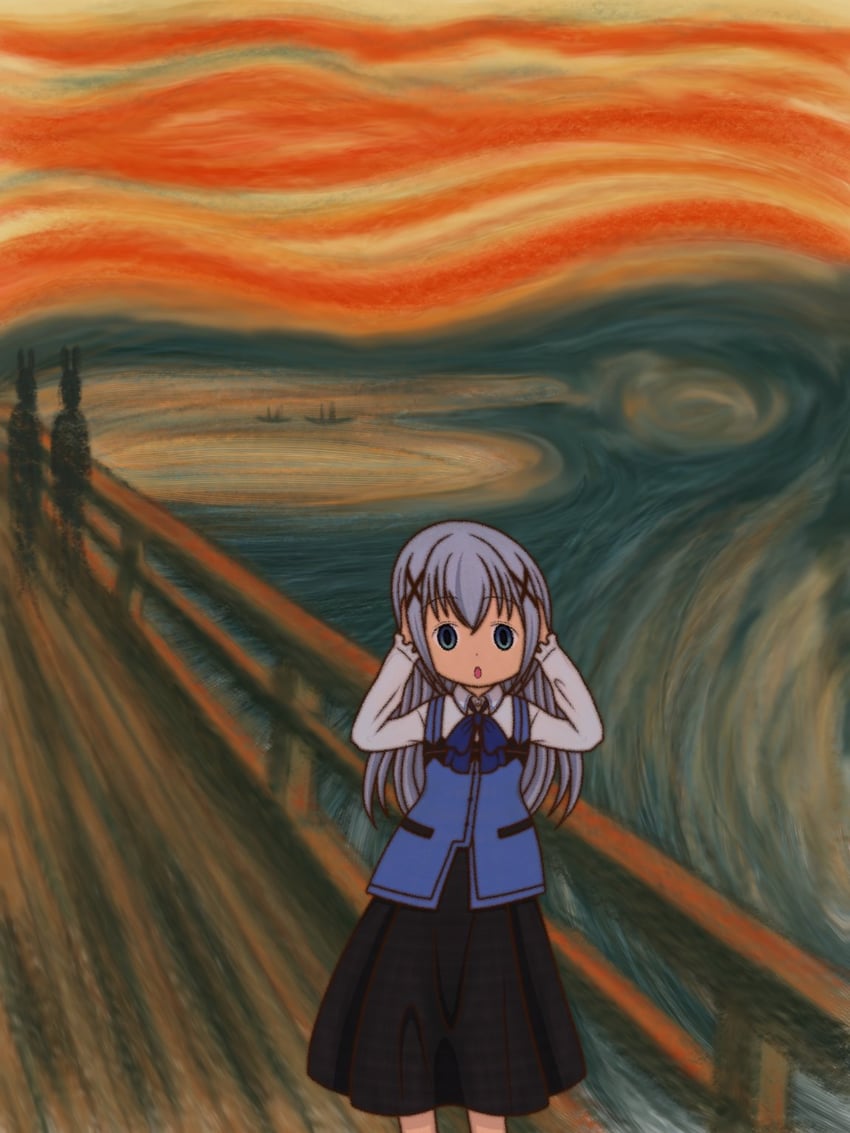 kafuu chino (gochuumon wa usagi desu ka? and 1 more) drawn by pisspelily