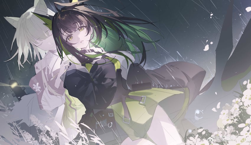 kal'tsit and mon3tr (arknights) drawn by lushi_jin_up