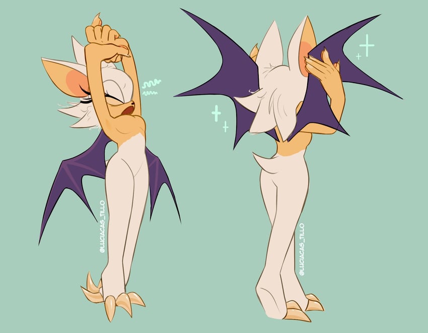 rouge the bat (sonic) drawn by lucia88956289 and luciacas_tillo