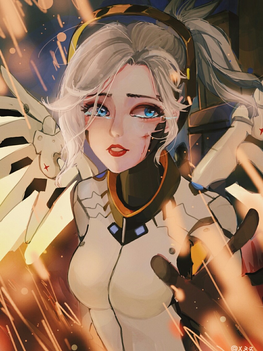 mercy (overwatch and 1 more) drawn by xiazhengzheng_xzz