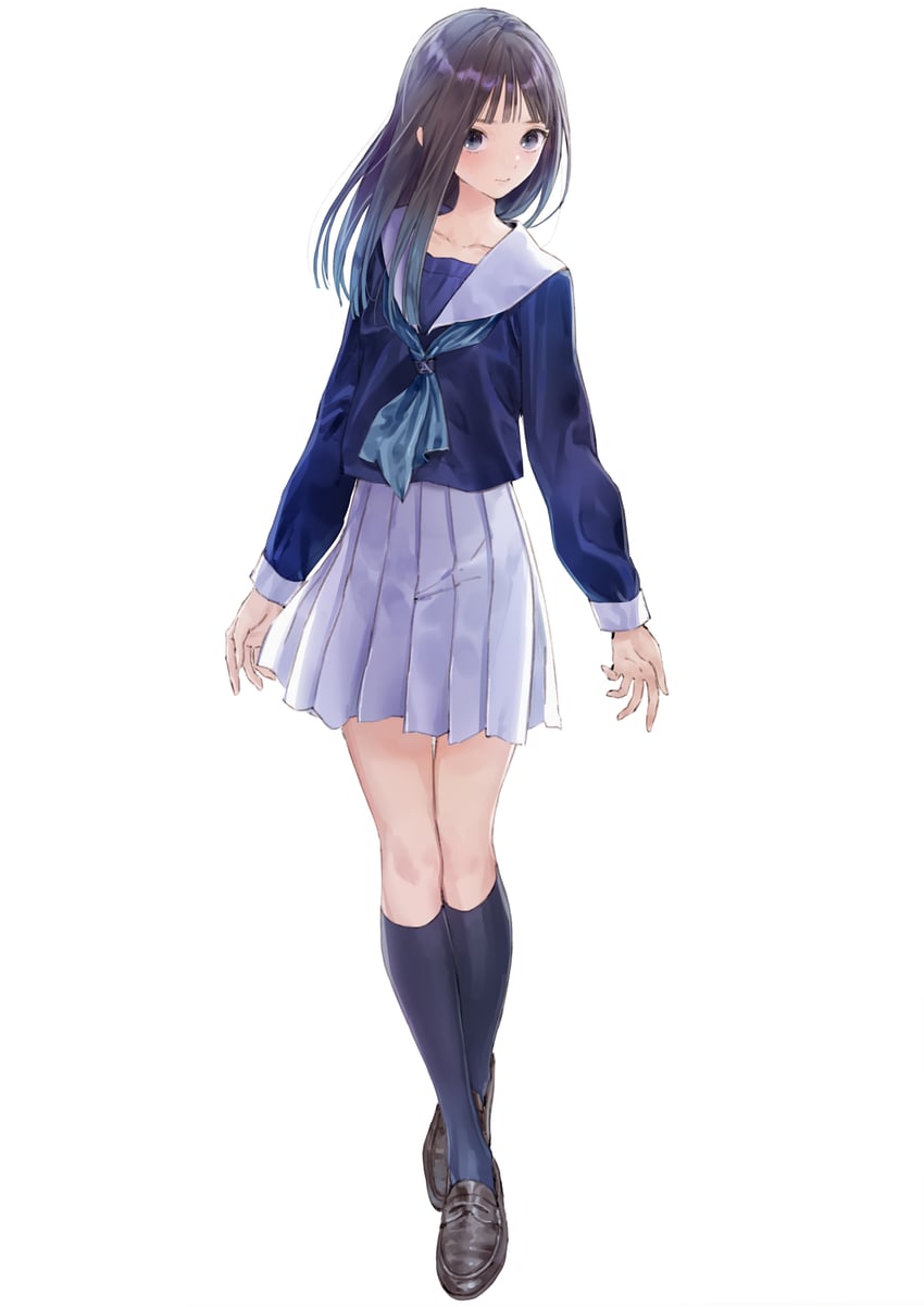 xiao meiqi (blue reflection and 1 more) drawn by kishida_mel