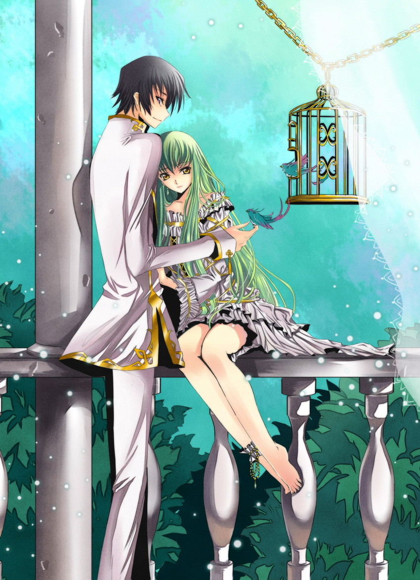 c.c. and lelouch vi britannia (code geass) drawn by meimi_k