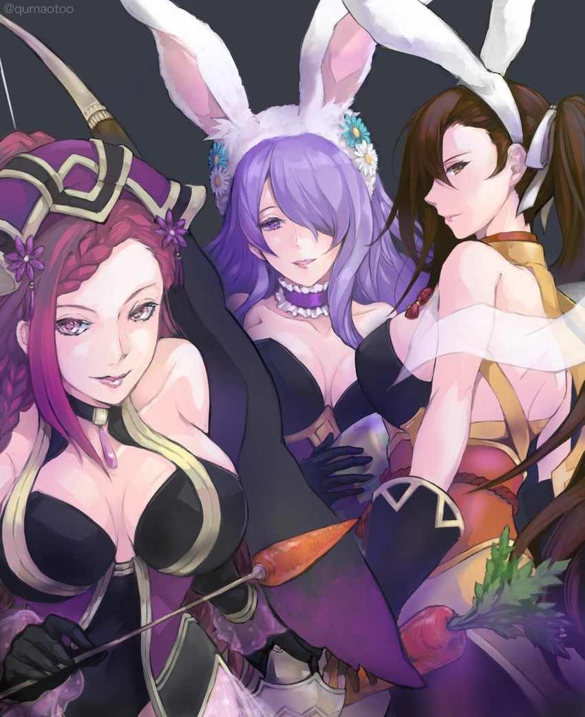camilla, kagero, and loki (fire emblem and 2 more) drawn by qumaoto