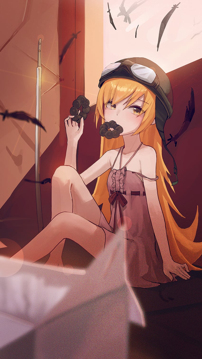 oshino shinobu (monogatari and 1 more) drawn by huhi_(huhi_1211)