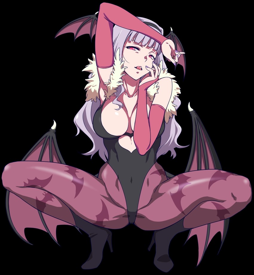 morrigan aensland and shijou takane (idolmaster and 1 more) drawn by puge