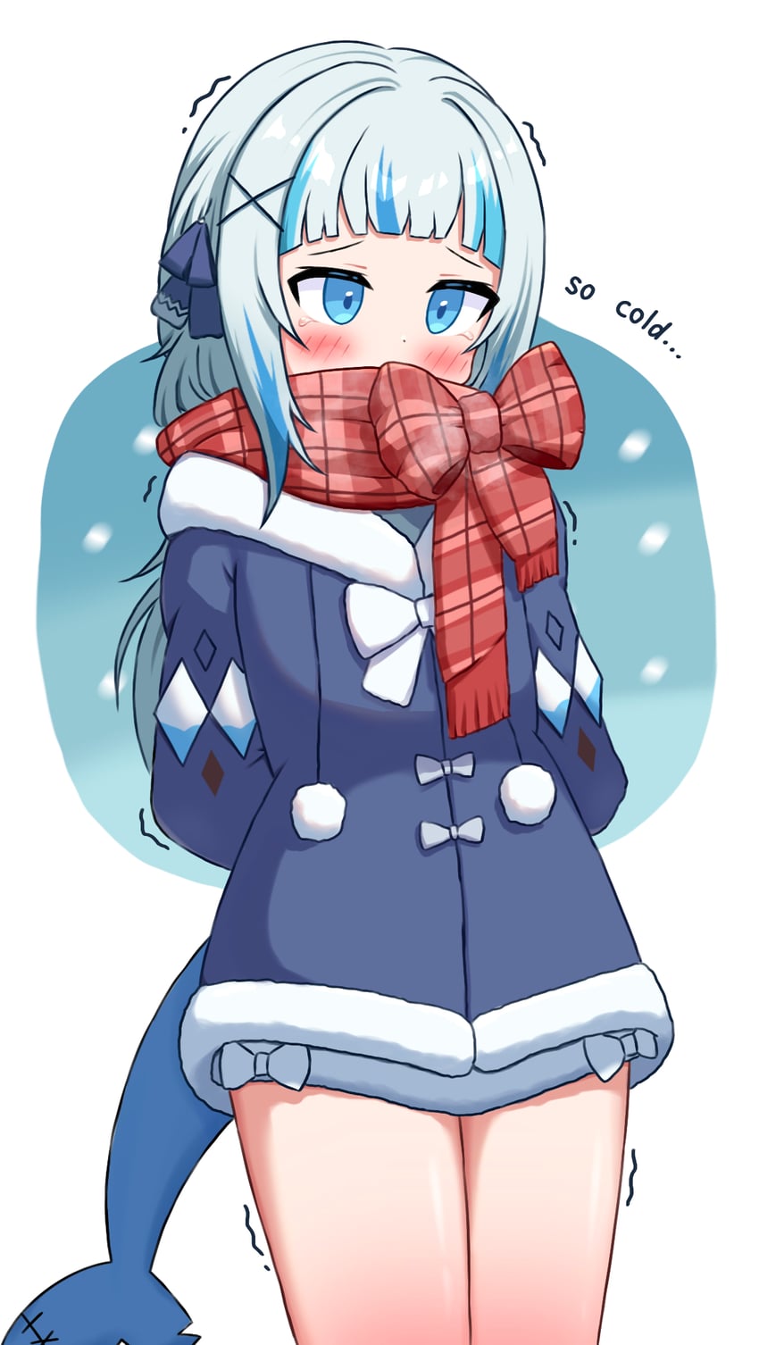 gawr gura (hololive and 1 more) drawn by gba_jasjas