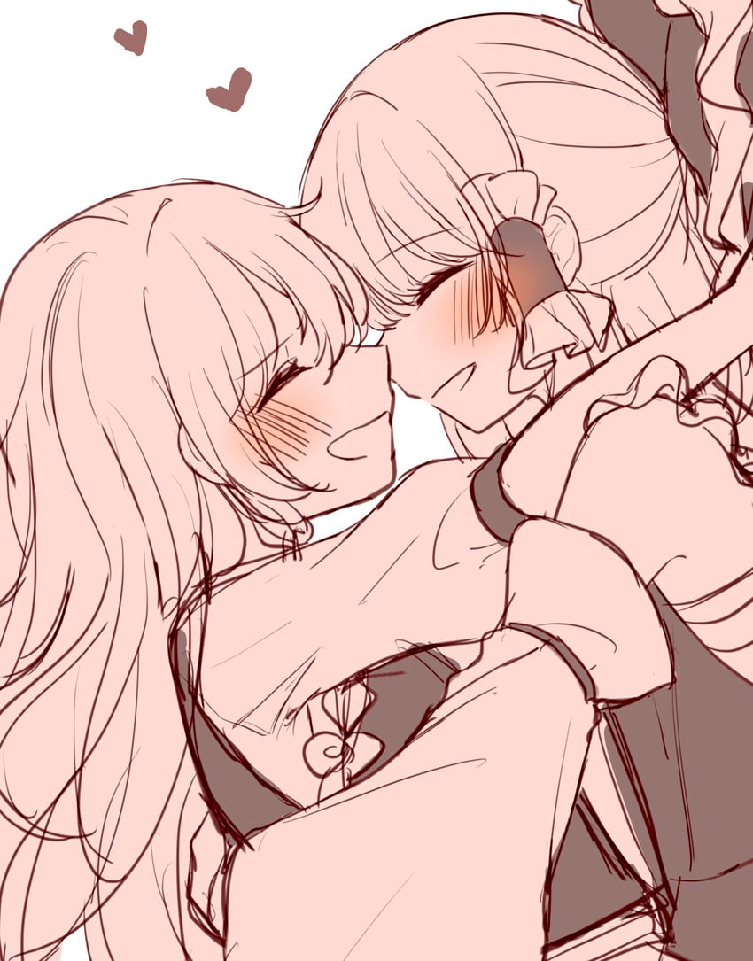 hakurei reimu and kirisame marisa (touhou) drawn by yomogi_9392