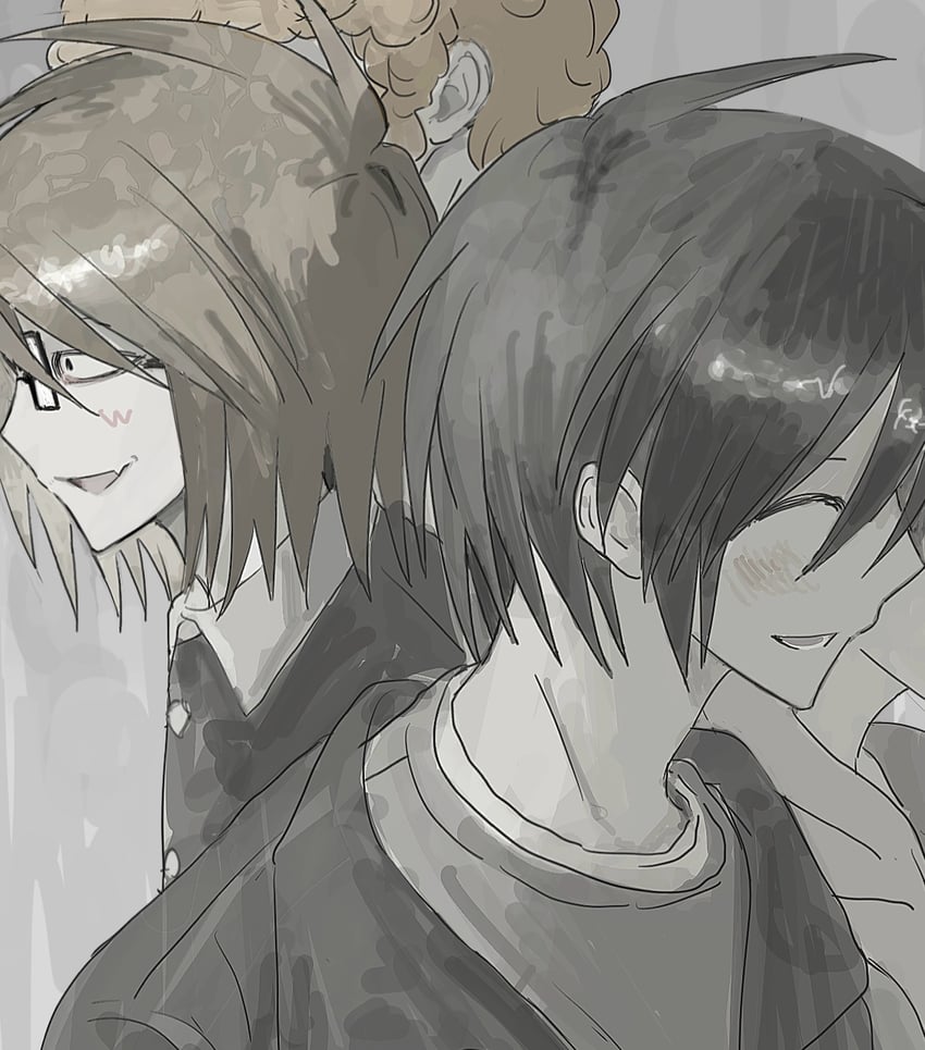 randal ivory, tsukada satoru, and sebastian de tomato smith chicken legs (randal's friends) drawn by x50n9