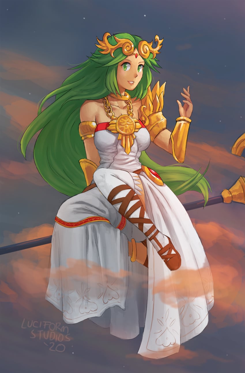 palutena (kid icarus and 1 more) drawn by kaphrin