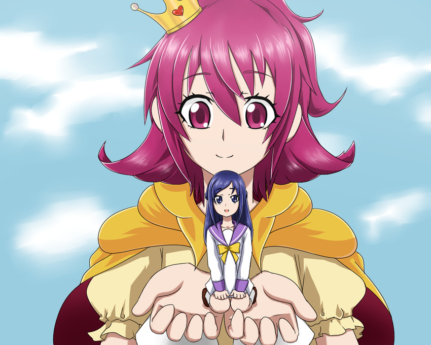 hishikawa rikka and aida mana (precure and 1 more) drawn by yakari1017