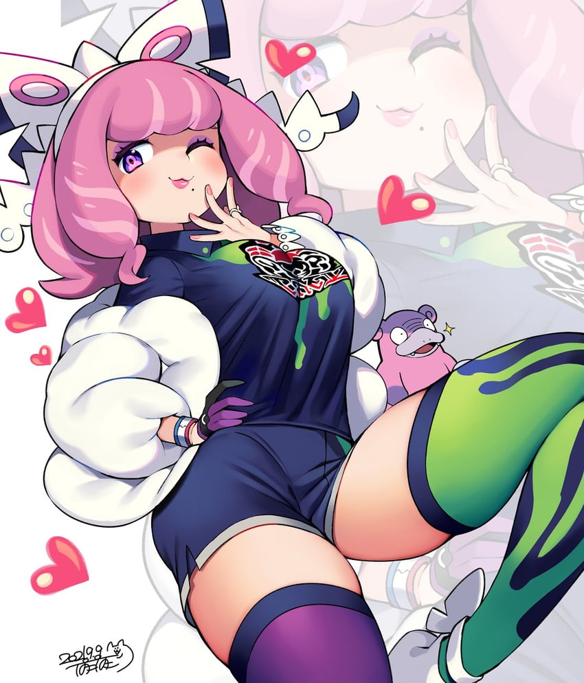 klara and galarian slowpoke (pokemon and 1 more) drawn by iroyopon