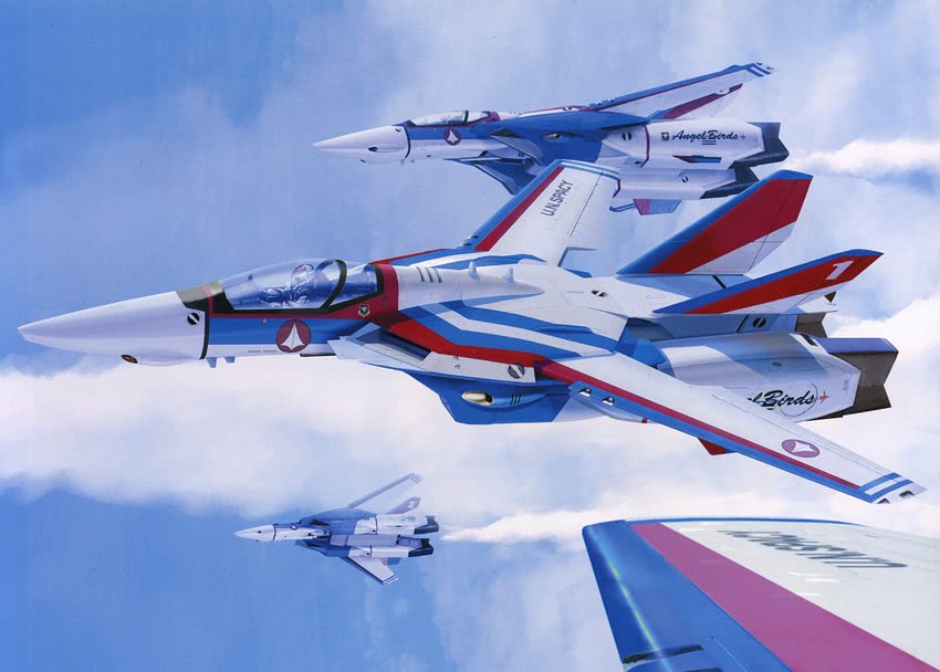 vf-1 and vf-1a (macross and 1 more) drawn by tenjin_hidetaka
