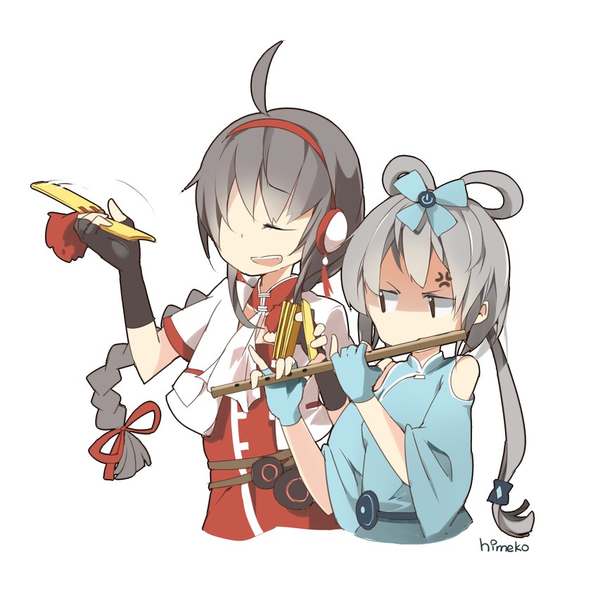 luo tianyi and yuezheng ling (vocaloid and 1 more) drawn by sunyukun