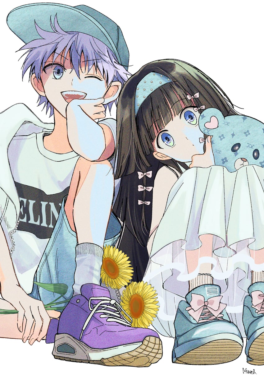 killua zoldyck and alluka zoldyck (hunter x hunter) drawn by minato_x3710