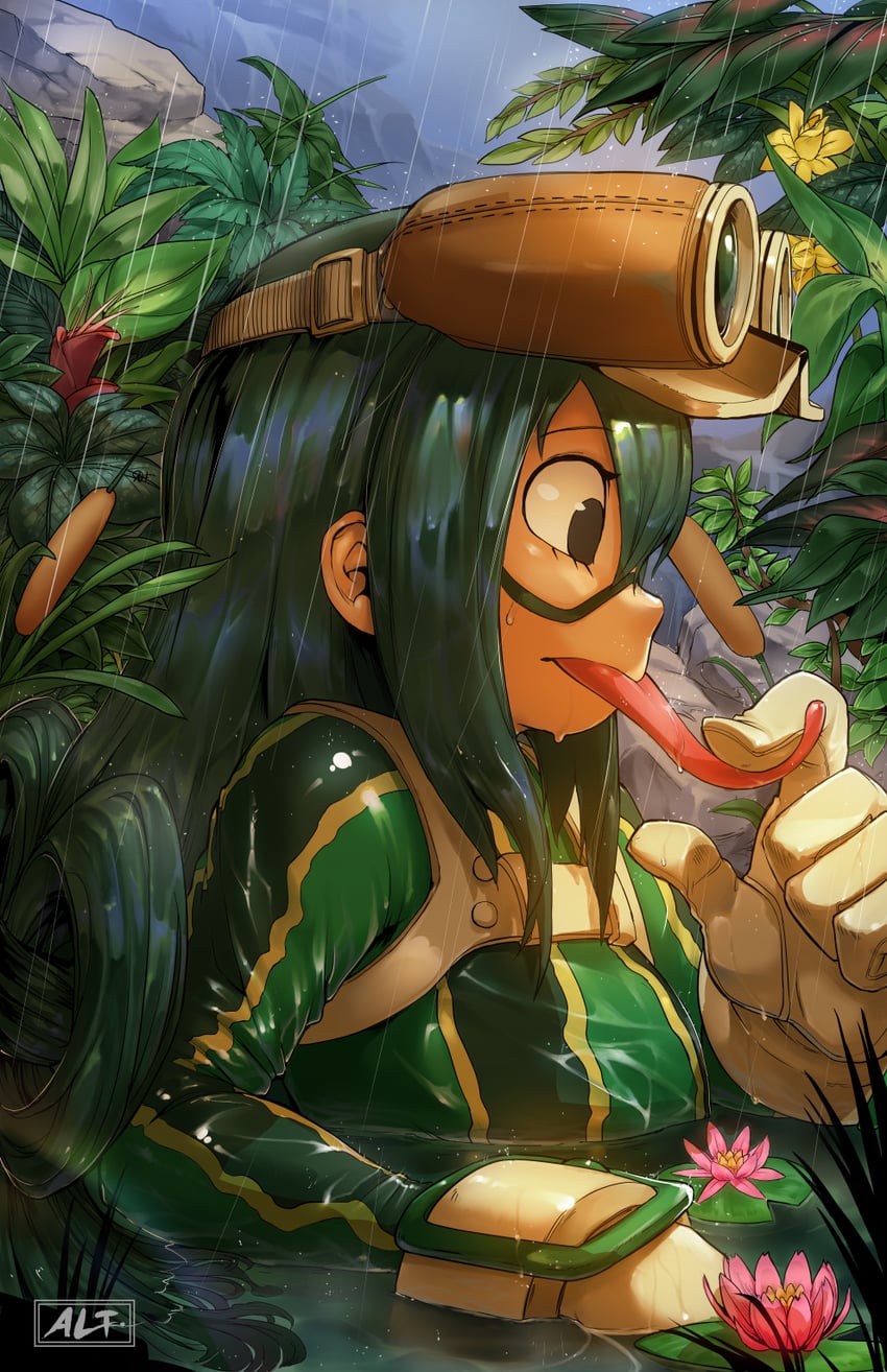 asui tsuyu (boku no hero academia) drawn by aaron_l._tucker