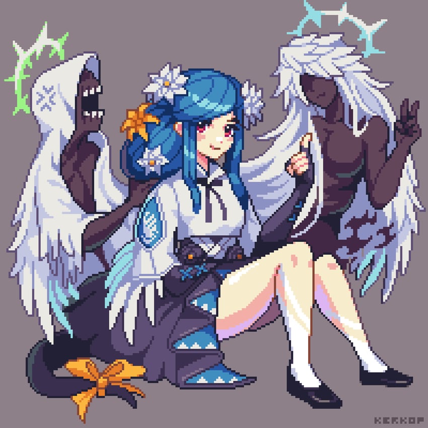 dizzy, necro, undine, and queen dizzy (guilty gear and 1 more) drawn by kerkopia