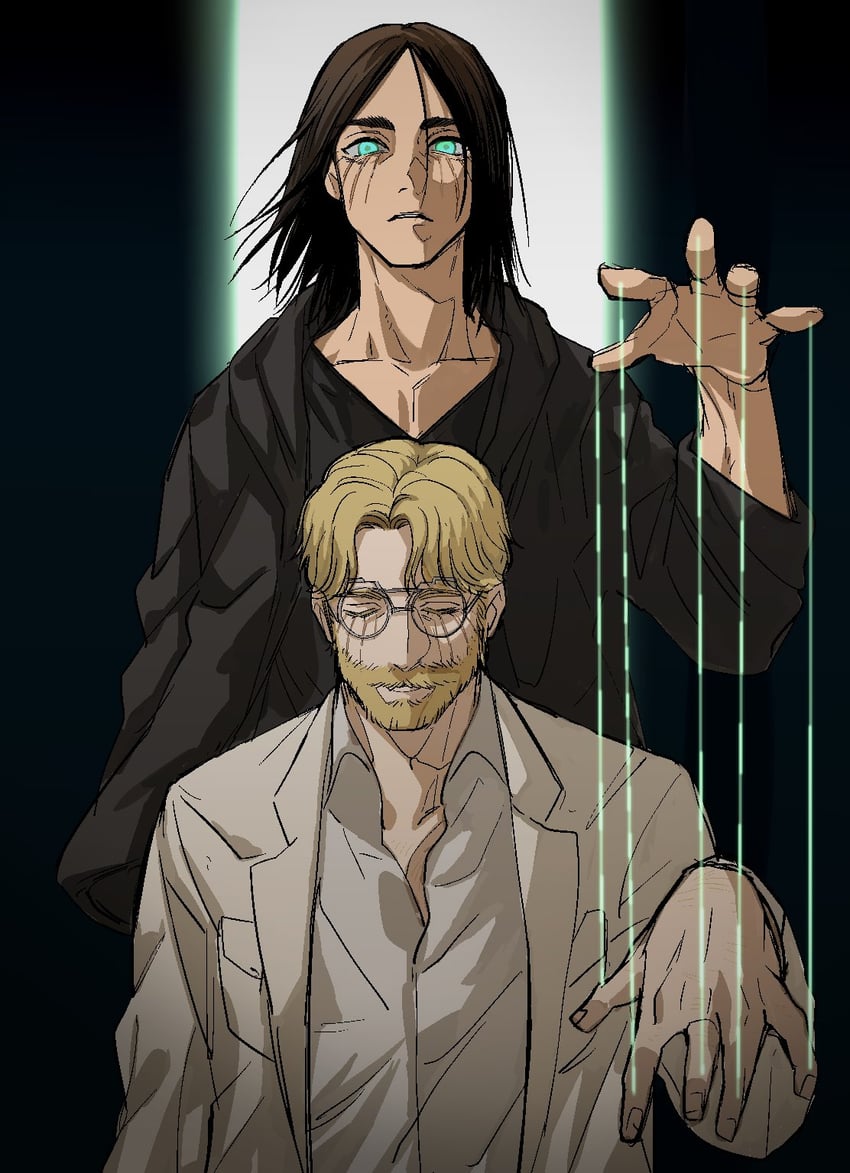 eren yeager and zeke yeager (shingeki no kyojin) drawn by ma2_ereki