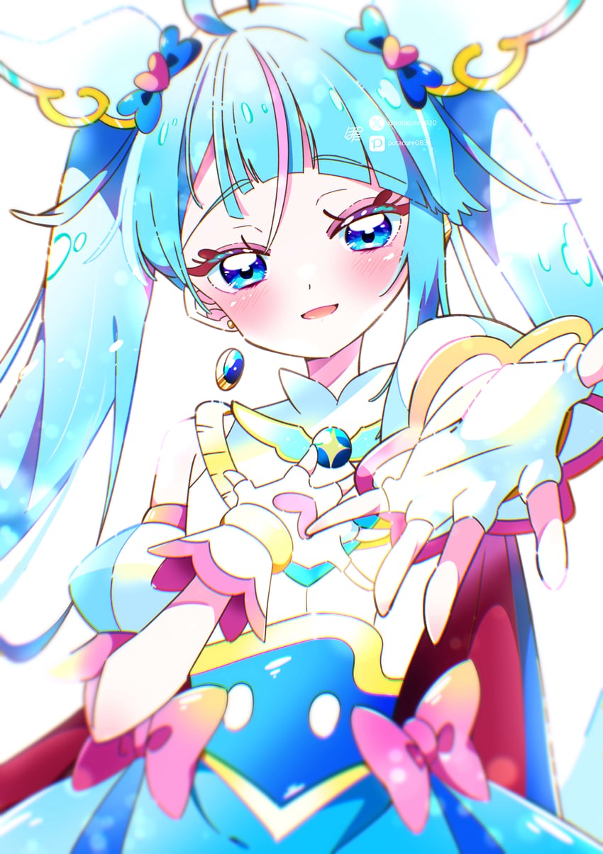 sora harewataru and cure sky (precure and 1 more) drawn by potacure