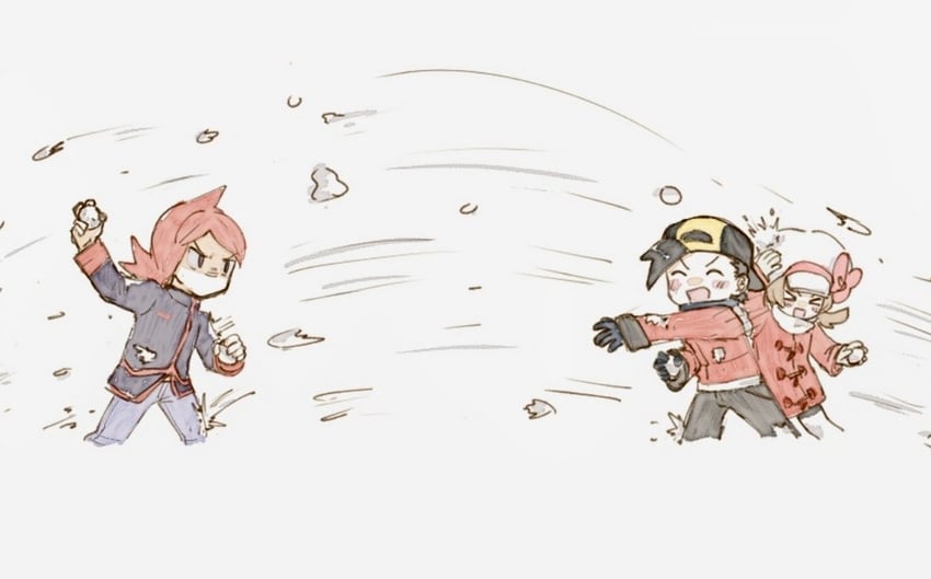 ethan, lyra, and silver (pokemon and 1 more) drawn by asuka_rkgk