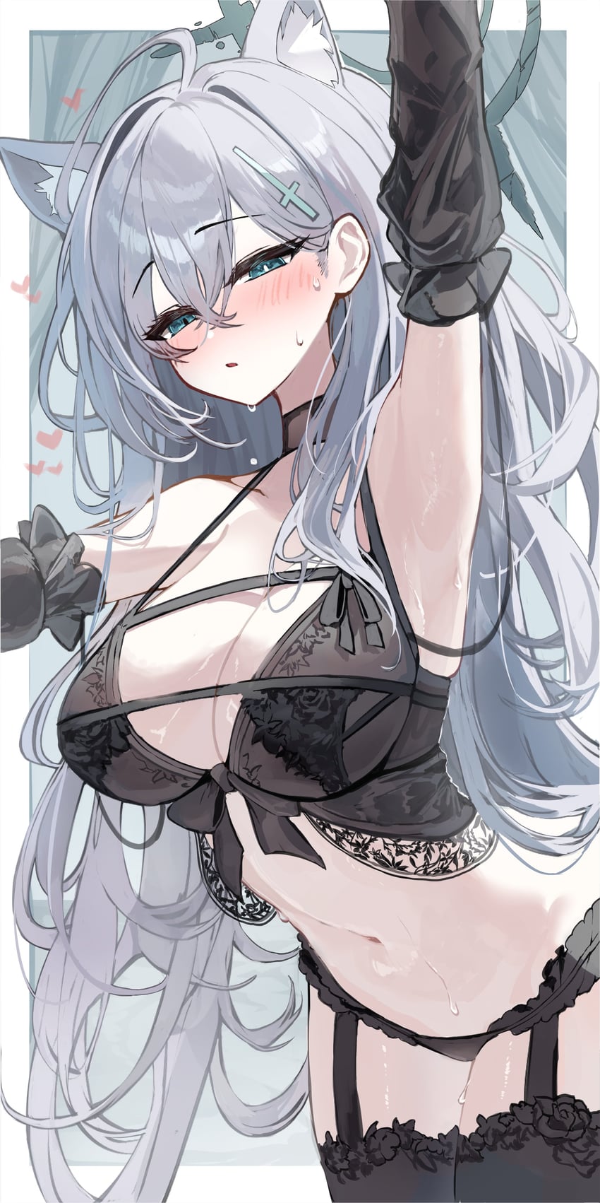 shiroko and shiroko terror (blue archive) drawn by kabedoru