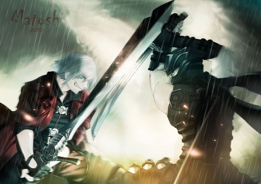 dante and ryu hayabusa (dead or alive and 3 more) drawn by g-matoshi