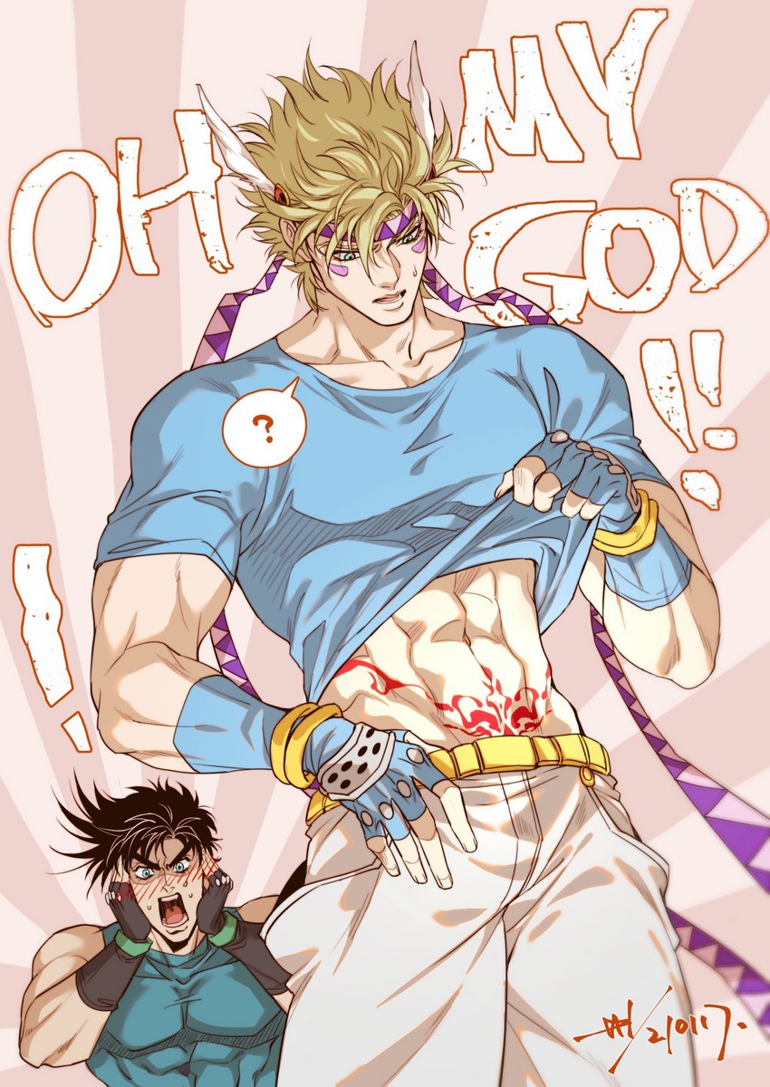joseph joestar and caesar anthonio zeppeli (jojo no kimyou na bouken and 1 more) drawn by sashiyu