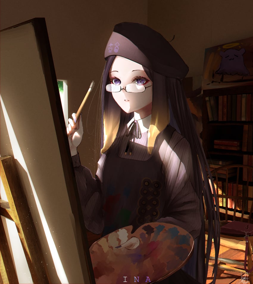 ninomae ina'nis (hololive and 1 more) drawn by kyatto-mikazu