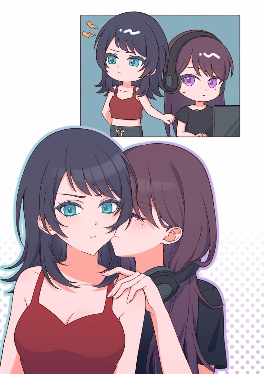 shiina taki and yahata umiri (bang dream! and 1 more) drawn by zizoumiao