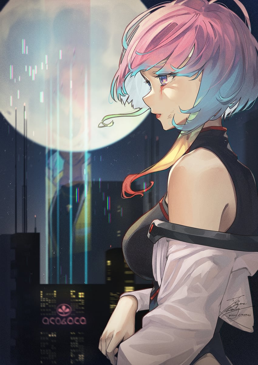 lucy and david martinez (cyberpunk and 1 more) drawn by fadingz