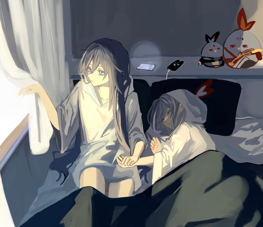 fu hua, herrscher of sentience, and jingwei (honkai and 1 more) drawn by sho_2nini