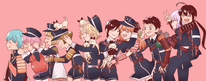 namazuo toushirou, honebami toushirou, midare toushirou, yagen toushirou, ichigo hitofuri, and 6 more (touken ranbu) drawn by aloe-chan
