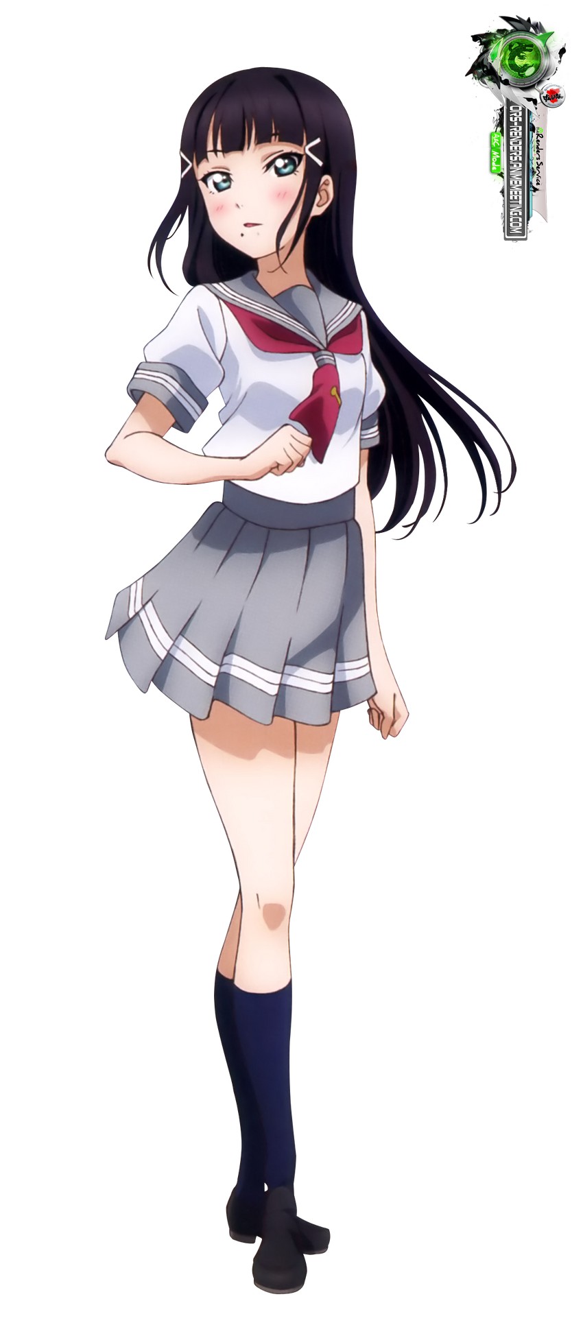 kurosawa dia (love live! and 1 more) drawn by ors_anime_renders